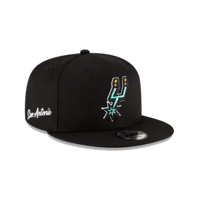 Black San Antonio Spurs Hat - New Era NBA City Edition Alt 59FIFTY Fitted Caps USA2175806